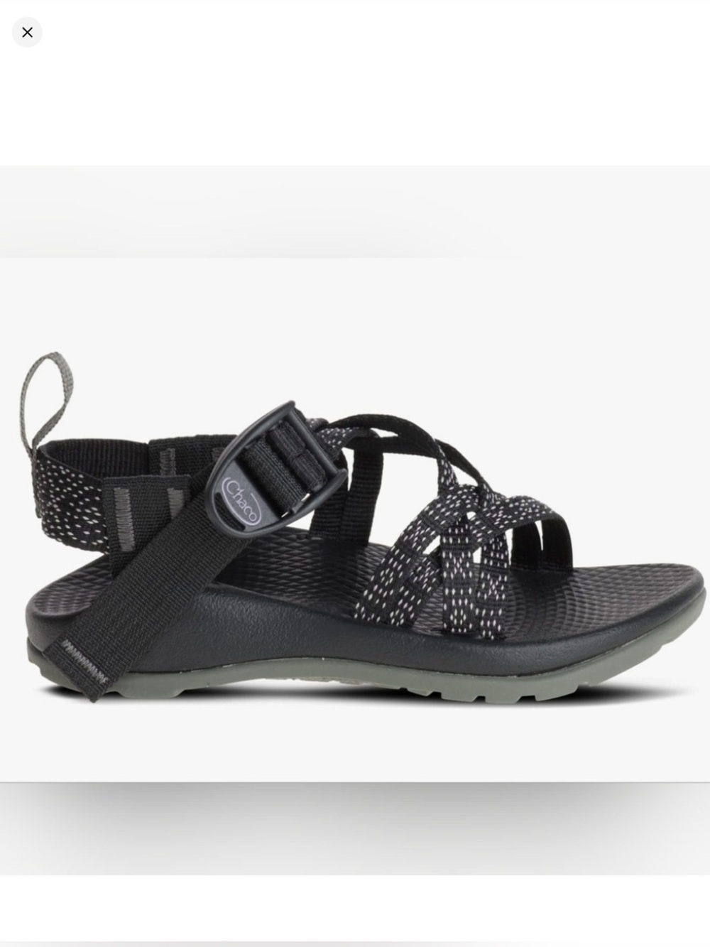Chaco ZX/1 EcoTread Hugs and Kisses Black Sandals Youth Size 3